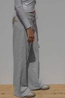 Wide-leg joggers with stars patch