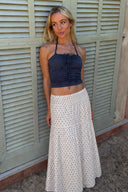 Long ruffled skirt
