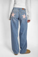 Low-rise star jeans
