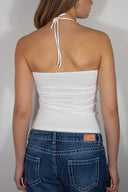Ruched Tie-Front Top