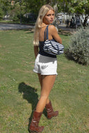 Wings Denim Shorts