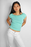 T-shirt with lace detailing