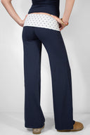 Wide-leg pants with cuffs
