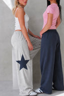 Wide-leg joggers with star