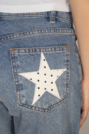 Low-rise star jeans