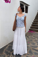 Long ruffle skirt
