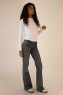 Low waist flared jeans