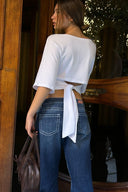 T-shirt with back lacing