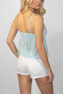 V-neck top with beading