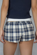 Checkered shorts with drawstring