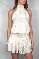 Embroidered and Sequined Dress