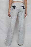 Wide-leg joggers with star patch