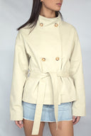 High-neck trench coat