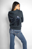 Wings zip-up hoodie
