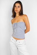 Ruched Tie-Front Top