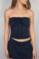 Ruched Tie-Front Top