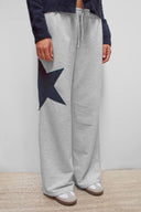 Wide-leg joggers with star