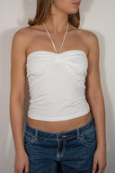 Ruched Tie-Front Top