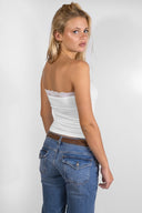 Bandeau top with lace