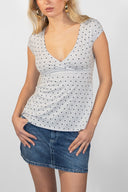 V-neck T-shirt with a band