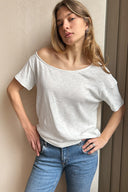 Boat neck T-shirt