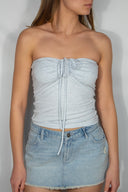 Ruched Tie-Front Top
