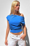 Boat neck crop top