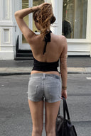 Double-button shorts
