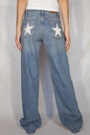 Low-rise star jeans