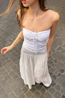 Long ruffled skirt