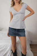 V-neck T-shirt with a band