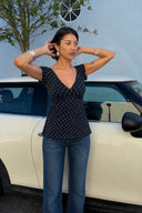 V-neck T-shirt with a band