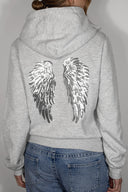 Wings zip-up hoodie