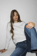 Long-sleeve crew-neck T-shirt