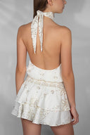 Embroidered and Sequined Dress
