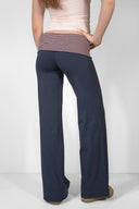 Wide-leg pants with cuffs