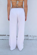 Wide leg coulisse pants