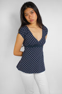 V-neck T-shirt with a band