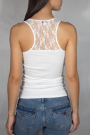 Tank top with lace back