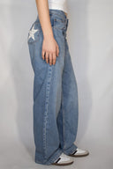 Low-rise star jeans