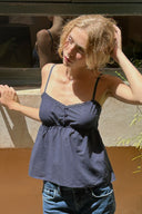 Tank top with buttons