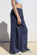 Wide leg coulisse pants
