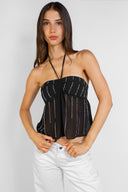 Beaded and ruffled top